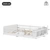 Children's Bed Floor Bed 140x190 Cm Fall Protection Slat Frame Fence Montessori Storage Space Wooden Frame Youth Bed 200 Kg