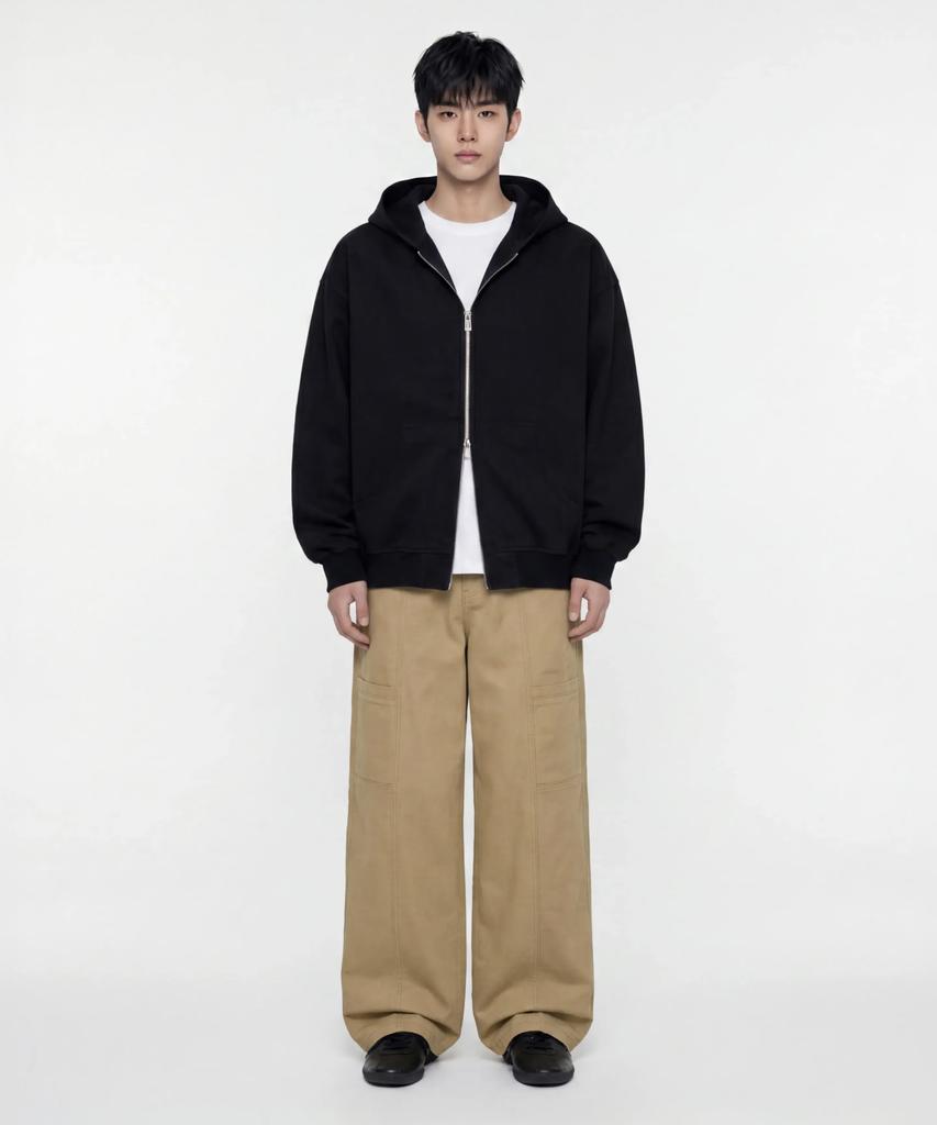 Agod Bio Washed Ripstop Hooded Jacket [Black]