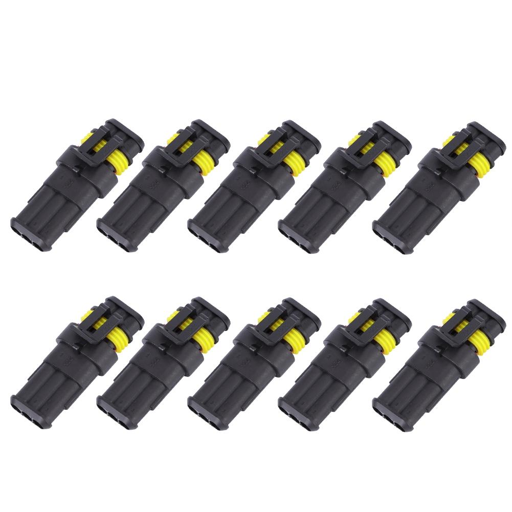 10 Set 3 Pin Way Waterproof Electrical Connector Car Wire Connector Plug Terminal