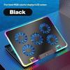 F36 Gaming Laptop Cooling Pad W/ 5 Fan Dual USB LED Screen Laptop Notebook Cooler Stand for 11-17.3'' 7 Angle Adjustable Bracket