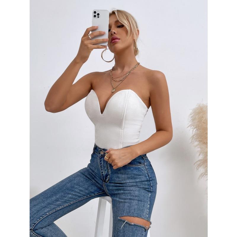 Women's Gold Velvet Sexy Strapless Versatile Jumpsuit for Women