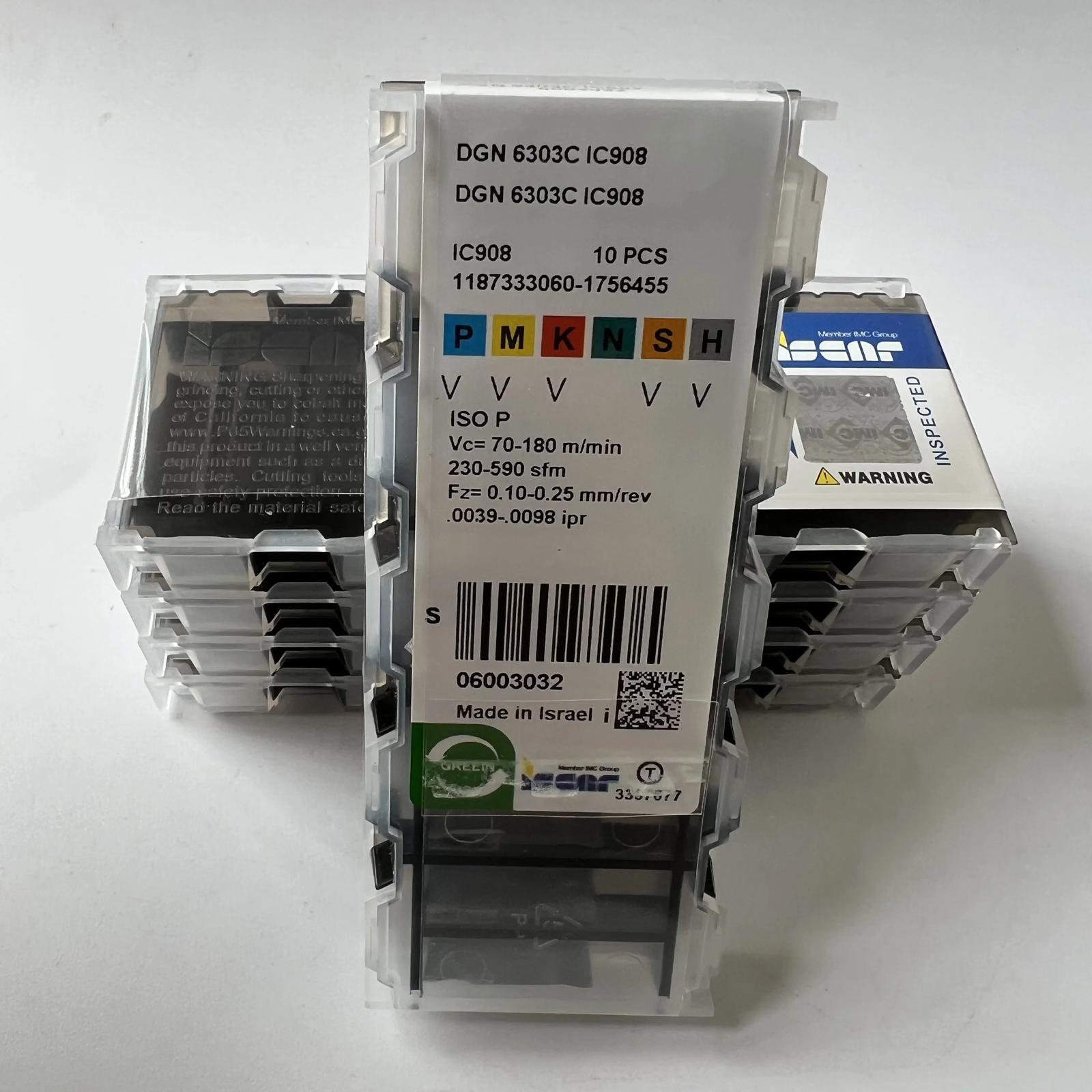 

ISCAR / DGN6303C IC908 /Industrial indexable carbide inserts 10 Pcs
