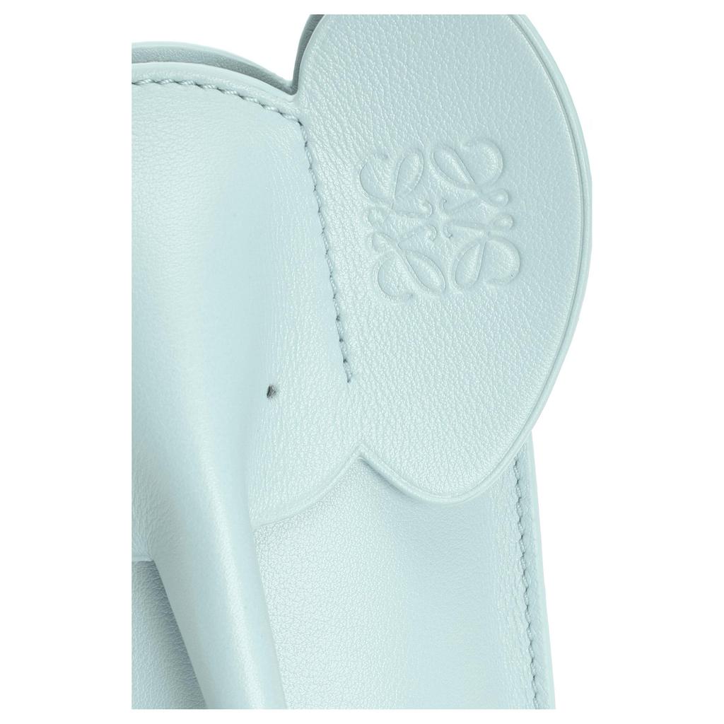 New LOEWE Elephant Pocket Cow Leather Cell Phone Pouch, Shoulder Bag, Crossbody Bag Regular Women's Light Celadon Glaze C623B02X04-8764