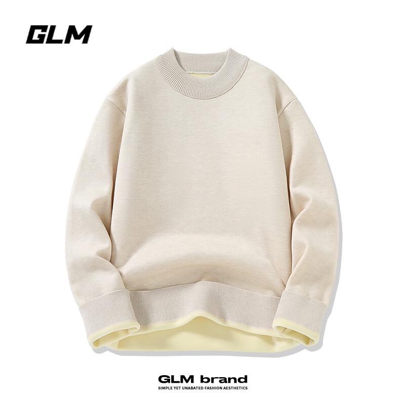 

GLM Men s Fleece-Lined Semi-High Neck Pullover Sweater M