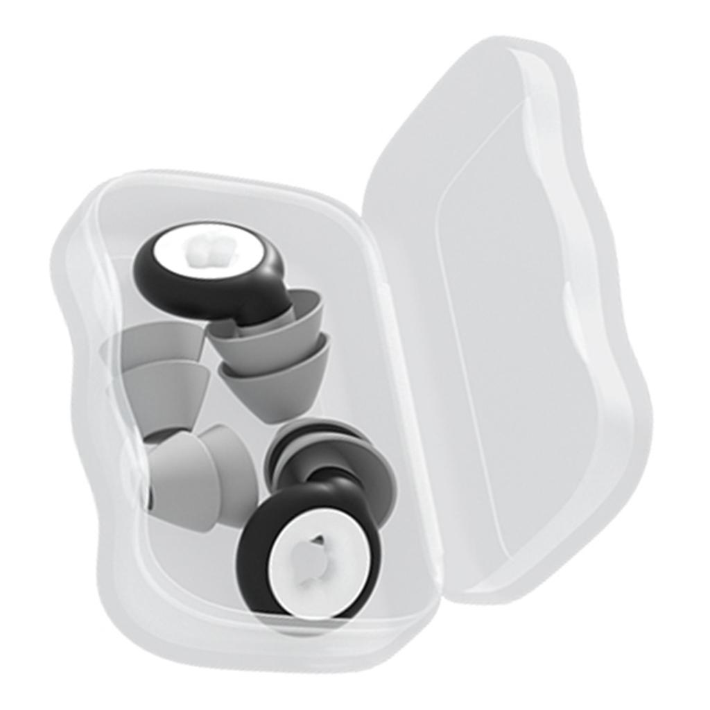 Noise Cancelling Ear Plug Silicone Reusable Portable Sound Blocking Ear Plug for Sleeping Black