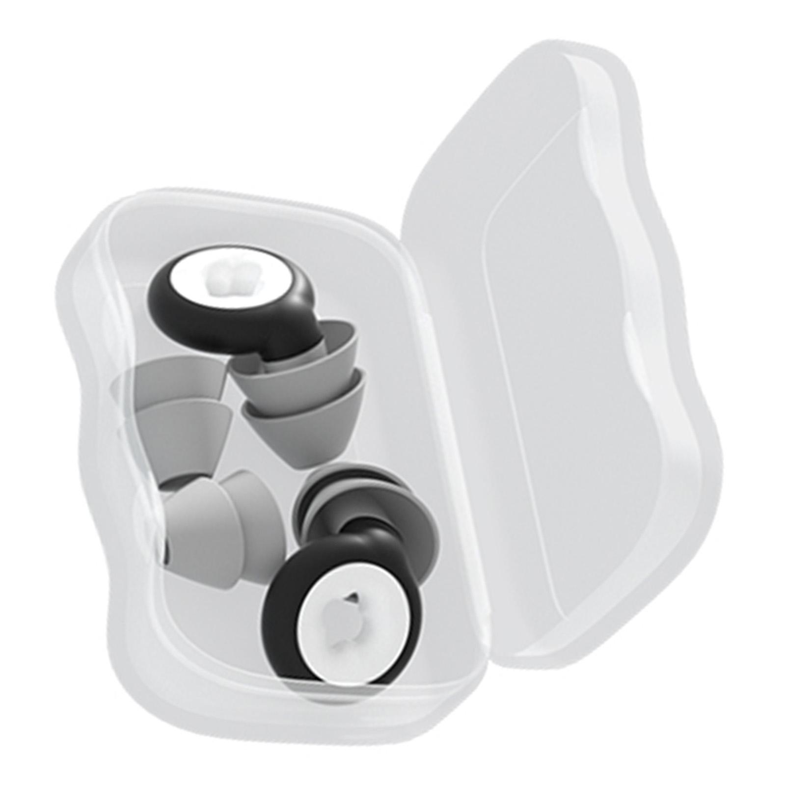 

Noise Cancelling Ear Plug Silicone Reusable Portable Sound Blocking Ear Plug for Sleeping Black чёрный