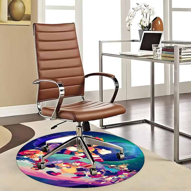 

1pc Anime Cartoon Design Sonic The Hedgehog Round Carpet - Office Chair Mat, Non-Slip Rug for Home Decor, Living Room, Bedroom, Game Room & Dormitory. 80cm by 80cm