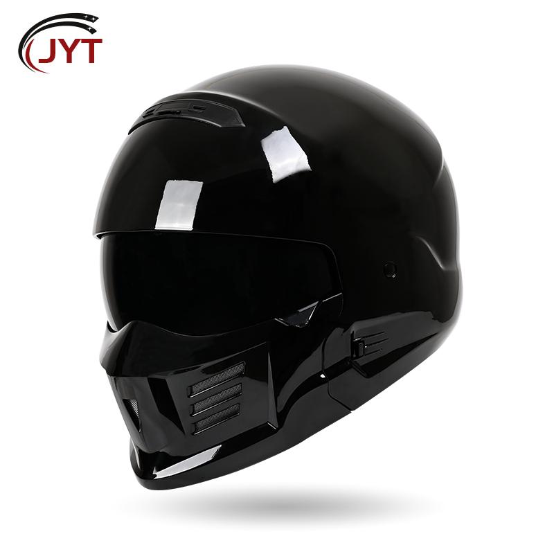 

JYT Newest Classic German Style Scorpion Design Open Face Helmet with Perfect for Cafe Racer and Vintage Bikes M чёрный