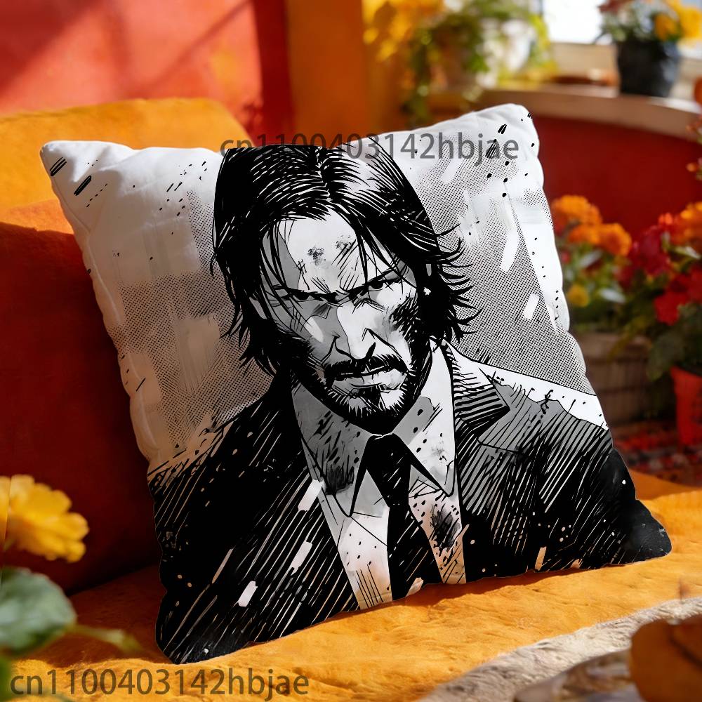 K-Keanu R-Reeves Kissenbezug Für 45x45cm 55x55cm 30x30cm Quadratischer Auto-Kissenbezug Heim-Schlafzimmer-Dekor Geschenk