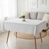 White Tablecloth Rectangle Tablecloth Cotton Fabric Table Cloth Washable Table Cloths for Festival Picnic Wedding Party and DIY Dye Project (55 x 39