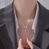 Bow Necklace Women'S Light Luxury Niche Design Collarbone Chain Fashion Temperament Versatile Item Jewelry Premium