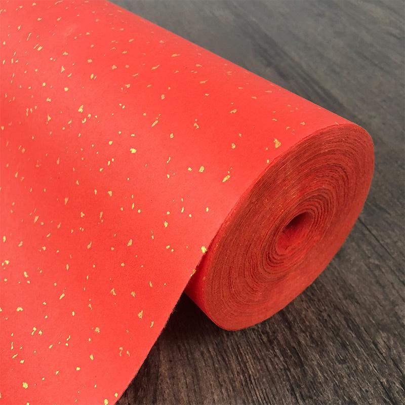 Chinese Japanese Calligraphy Paper Roll Half Raw Ripe Sumi Paper Maobian Xuan Paper Without Grids Bamboo Writing Paper Roll