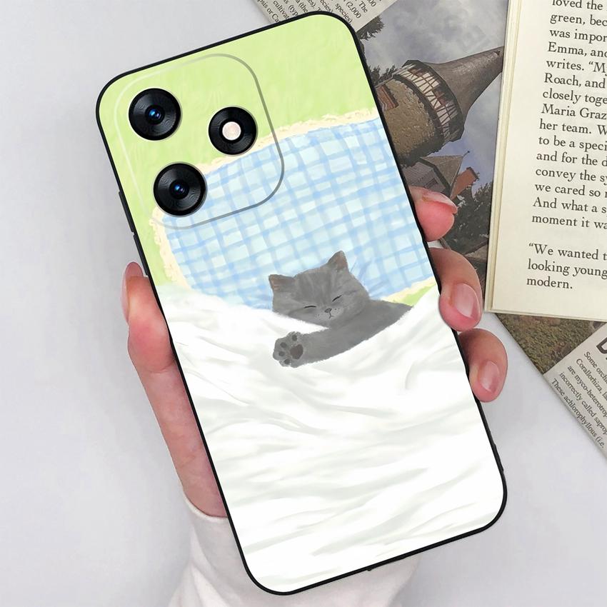 For Tecno Spark 10 9 8 7 5 Pro 4 5 Air 8C 8P 7P 7T Phone Case Pretty Bow Patterns Soft Matte Silicone Anti Slip Durable Fashion Shell For Tecno Casing