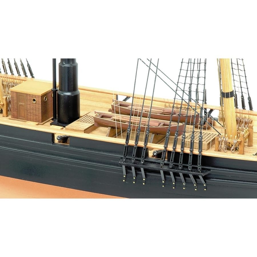 Woody Joe 1/75 Kanrin Maru (without Sails) Wooden Model Assembly Kit (Ship)