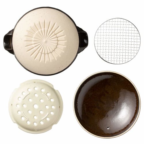 Hase Seito Hase-en Multi-Purpose Donabe (Earthenware Pot), Si Sensor Compatible, "Kiwami" (Giwami), Serves 2-4, Approx. 27cm, Approx. 1800ml, Can Be U