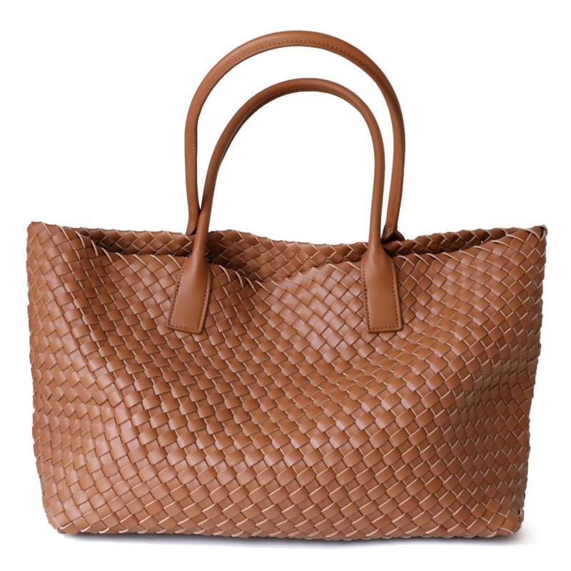 Borsa Tote in Pelle Intrecciata Grande Capacità Morbida Vera Pelle di Mucca Borsa a Spalla Borsa a Mano per il Pendolarismo Quotidiano Stile Urbano
