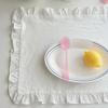 Yousheng Vintage Placemat Rectangle Placemat with Ruffle Dining Table Decoration Mat for Restaurant Home Dinner Party Tea Party Wedding