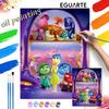 Inside Out 2 Oil Paint by Numbers Painting Kit Handmade Diy Home Decor Gifts Wall Art Canvas Set Fun Drawing Hobby Craft Hobbyist