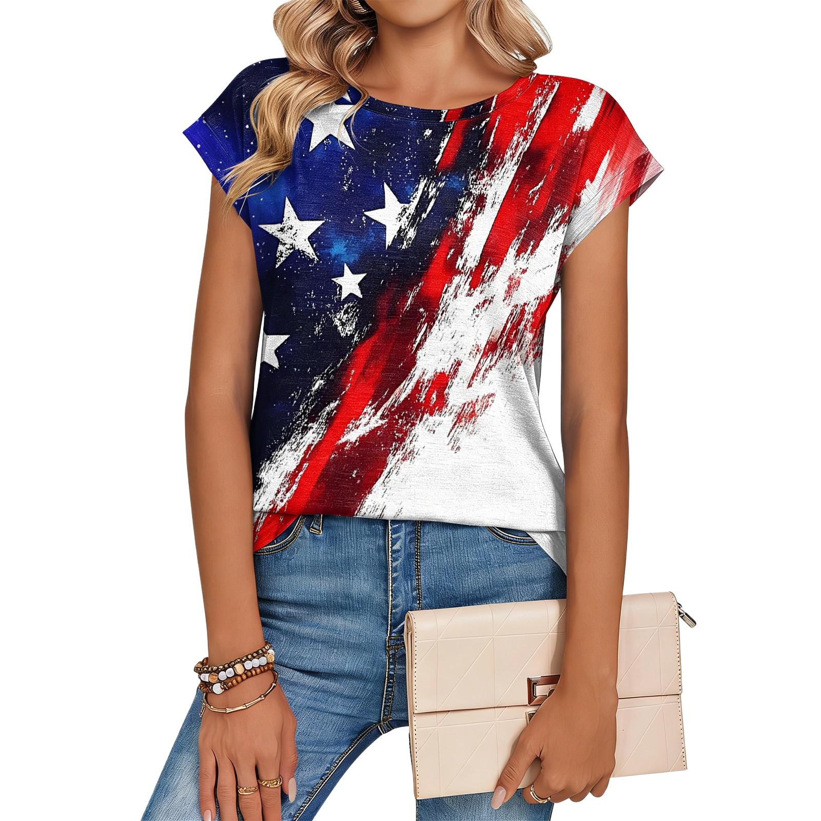 

Women s Loose-Fit Fashionable Casual Retro Print T-Shirt XL червоний