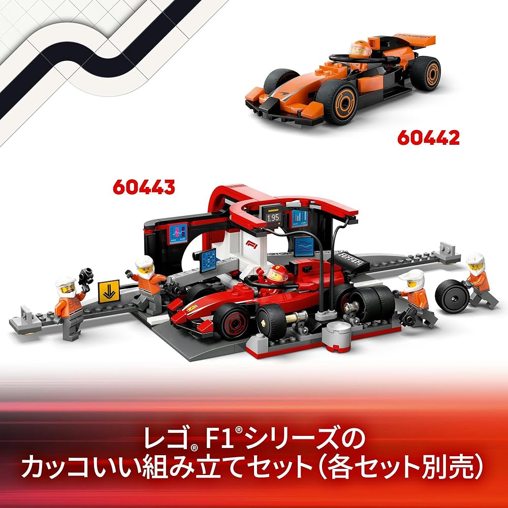 LEGO City F1 RB20 & AMR24 Race Car Set with F1 Track Building Blocks Toy for Kids Ages 8-10