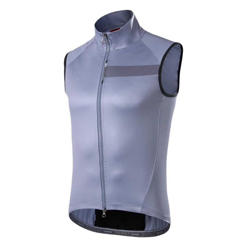 Santic Cycling Vest Windbreaker for Spring/Summer, Windproof and Reflective