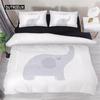 Kids Cartoon Elephant Duvet Cover Lovely Animal Theme Bedding Set Full For Girls Boys Kawaii Room Decor Microfiber Quilt Cover