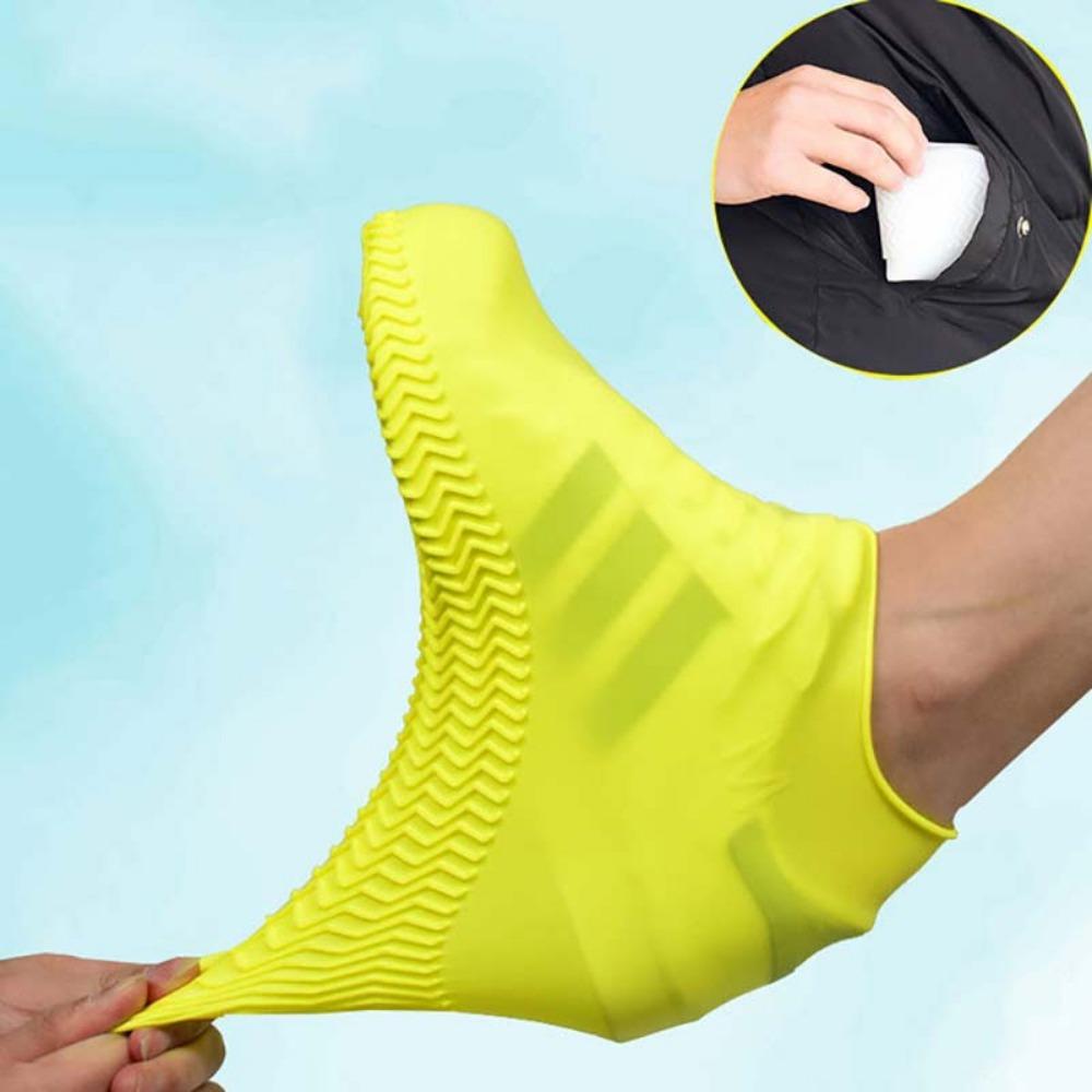 Vintage Gumáky Opakovaně použitelné Latexové Vodotěsné Návleky na boty do deště Protiskluzové Silikonové Návleky Unisex Doplňky k obuvi