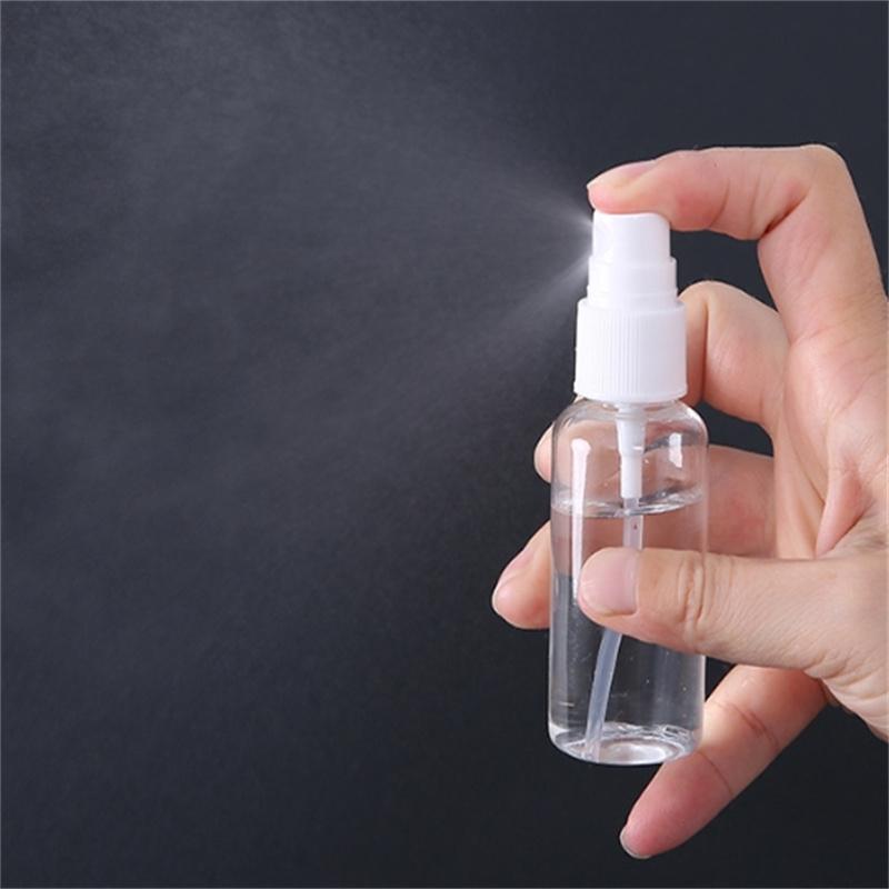 50PCS Mini Spray Bottle Set - 20ml 30ml 50ml 100ml Plastic Refillable Perfume Bottles Portable Atomizers for Travel Accessories