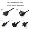 Durable Y-Shaped Power Cord for Desktops, Servers, and Projectors with Three-Hole National Standard Plug