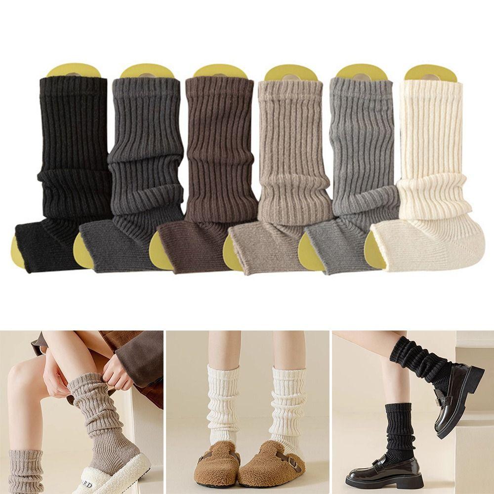 Knitting Lolitas Knitted Socks Cute Sweet Long Stockings New Warm Foot Cover  Women Girls