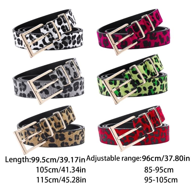 Cintura Vita Catena Stampa Leopardo per Cowboy Cowgirl Elegante Fibbia Calda Fibbia Calda Retrò Cintura Catena Vita