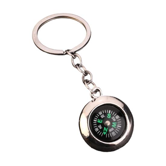 

Compass Keychain Alloy Mini Compass Bag Charm Outdoor Camping Backpack Charm Keychain Gift for Hikers A