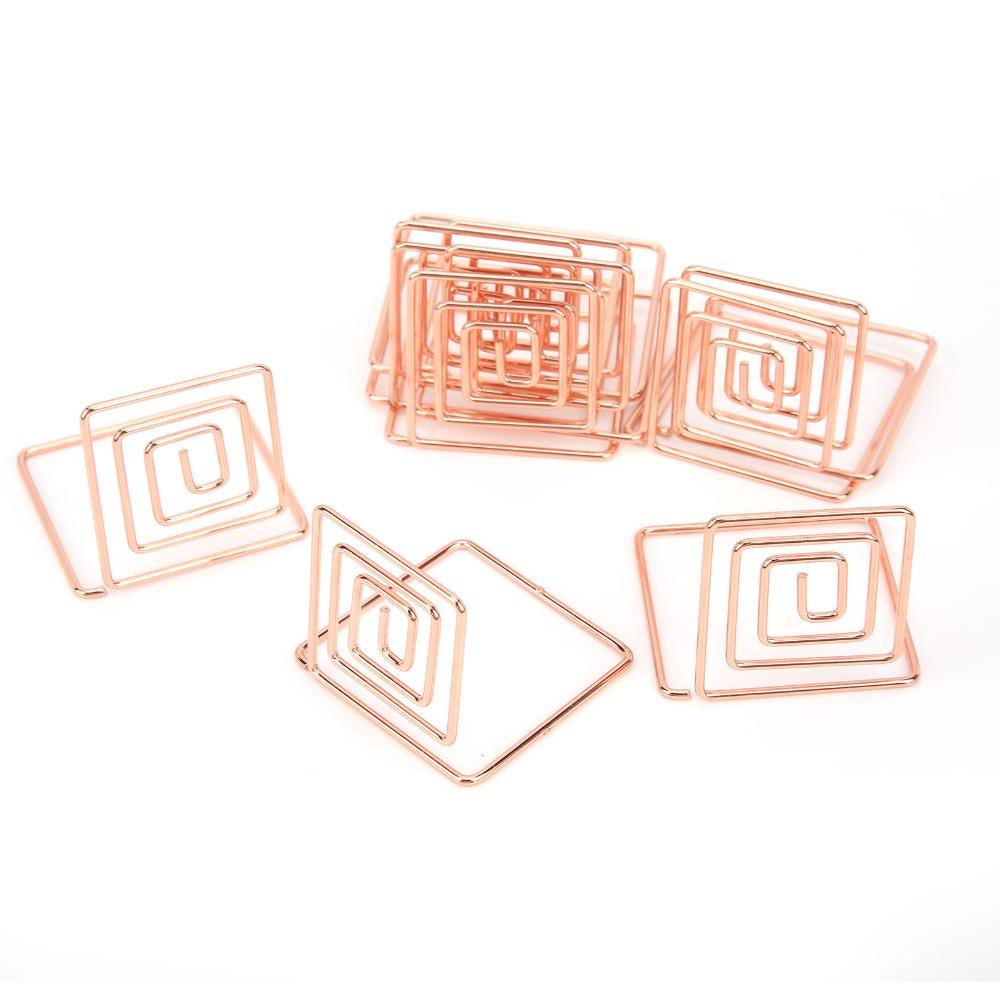 10Pcs Silver/ Rose Gold/ Gold Table Number Holders Metal Material Picture Holder Wedding Event