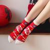 Cotton New Year Red Socks Mahjong Women Festival Socks Creative Horse Year Red Socks  Autumn Winter