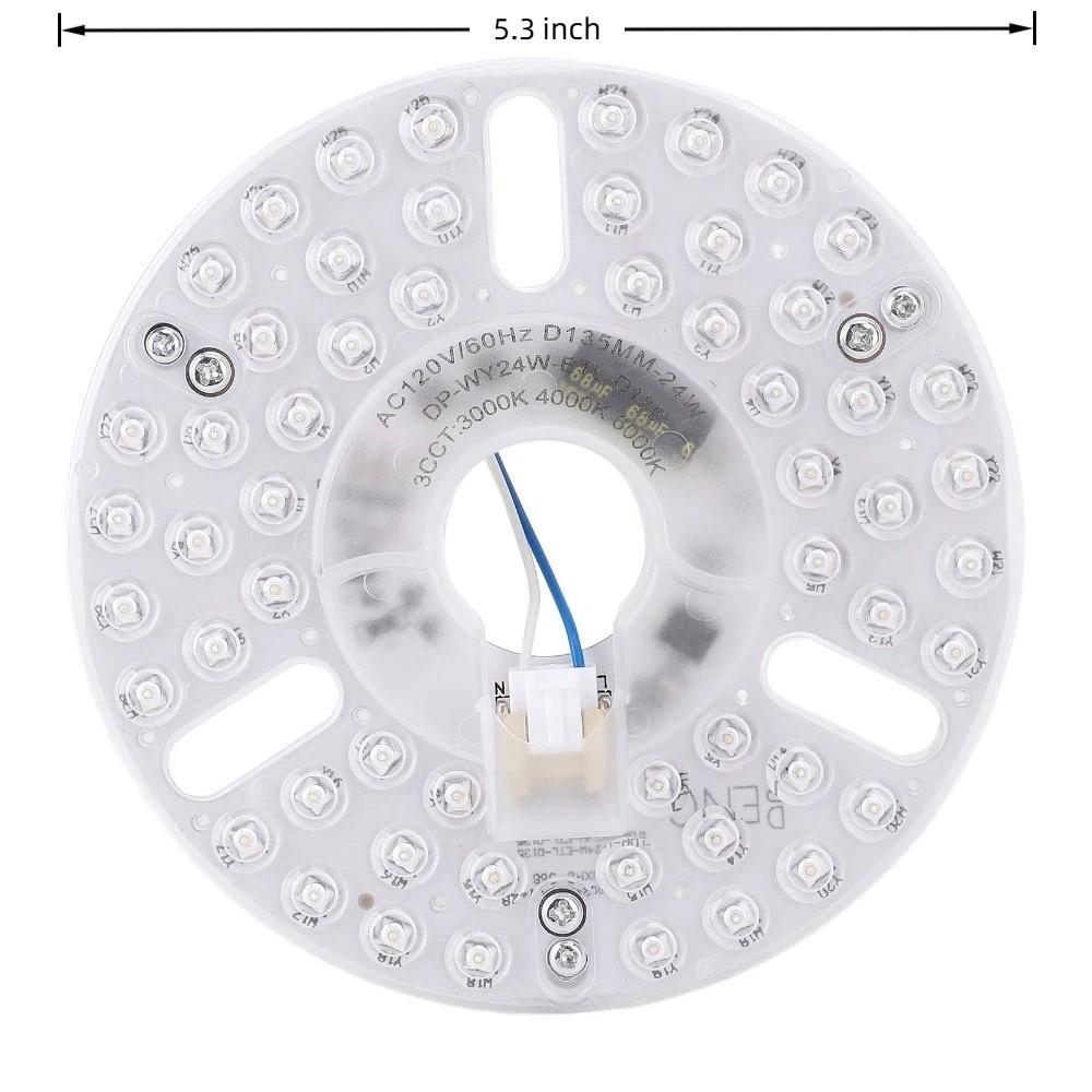 24W Ceiling Fan LED Light Replacement 5.3 Inch LED Fan Light Panel  Ceiling Light Replacement