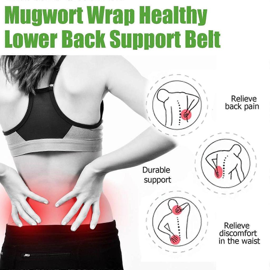 Mugwort Wrap Healthy Lower Back Support Belt, Ease Lower Back Discomfort With An Adjustable Support Strap