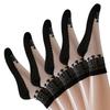 Calzini Estivi da Donna in Pizzo Pizzo Suole in Cotone Resistenti all'Usura Traspiranti Antiscivolo Tubo Medio Seta Cristallo