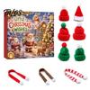 Decorative Bottle Toppers for Christmas 9 Pcs Mini Knit Hat And Scarf Set Advent Calendar, Handmade Tiny Santa Gift Kids Scarves Countdown Calendar