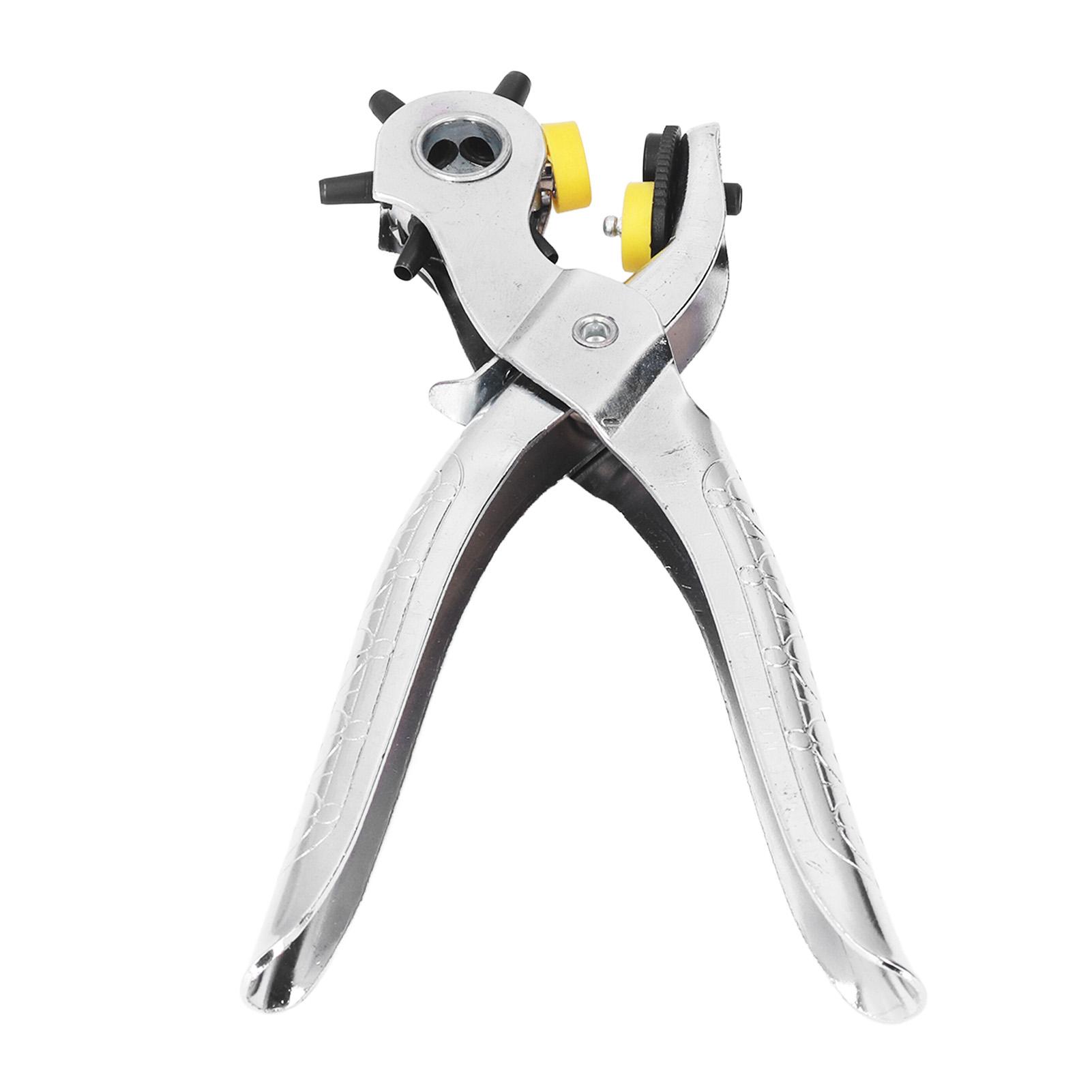 

8in Belt Hole Puncher Stainless Steel Sturdy Durable Ergonomic Design Effort Saving Heat Treatment Leather Hole Punch