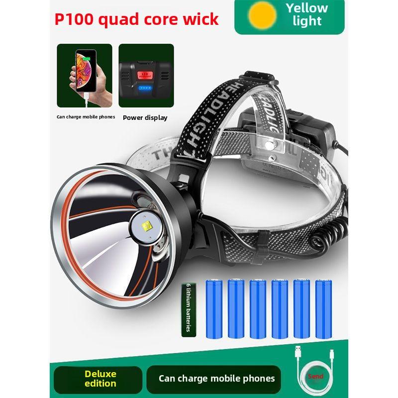 Super Bright Bright Light Rechargeable Head-mounted Outdoor Led Long-range Night Fishing