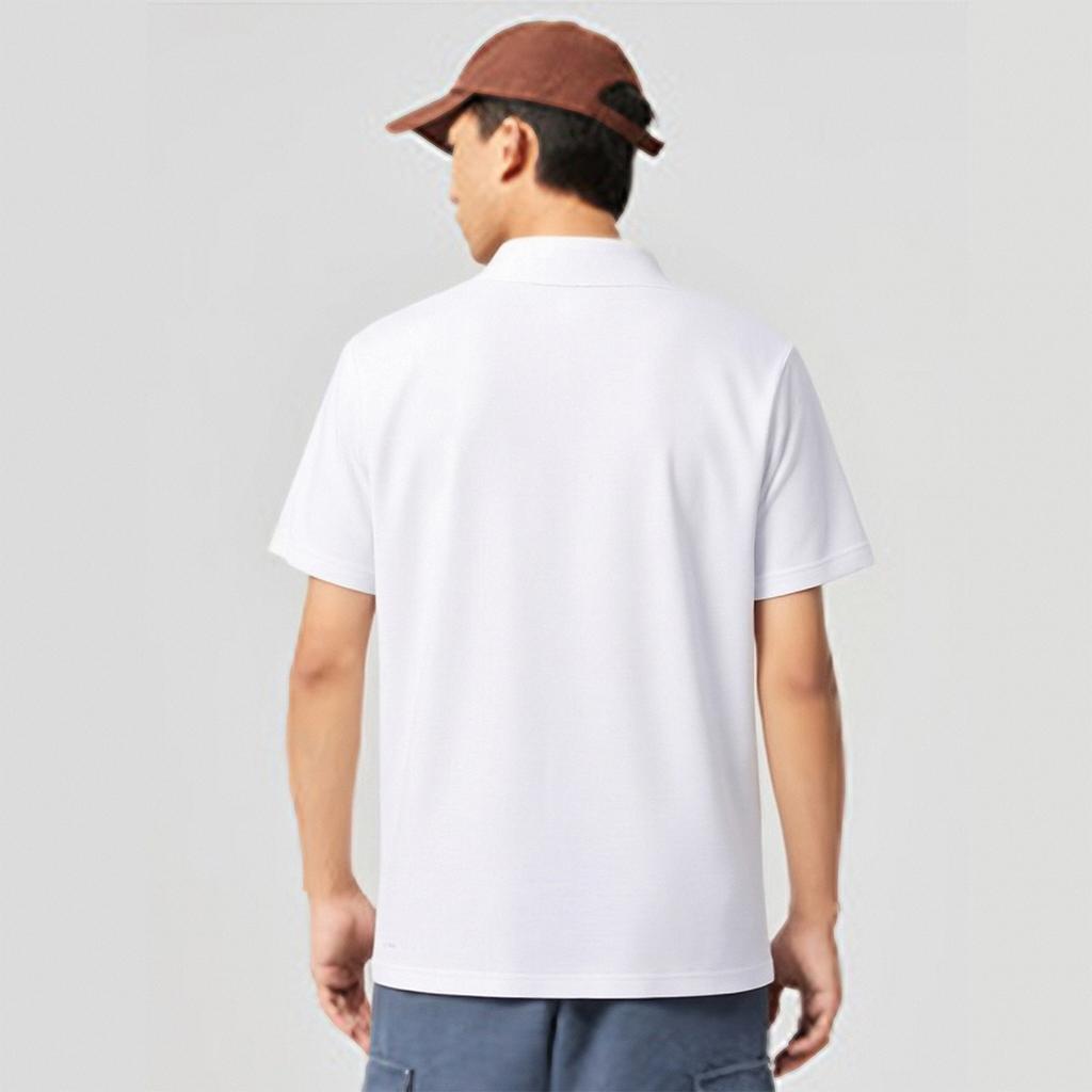 Li-Ning Fashionable Casual Breathable Short Sleeve Polo Shirt Men tops White APLW511-1