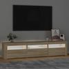 Vidaxl Szafka Pod Tv Z Oświetleniem Led, Dąb Sonoma, 180X35X40 Cm