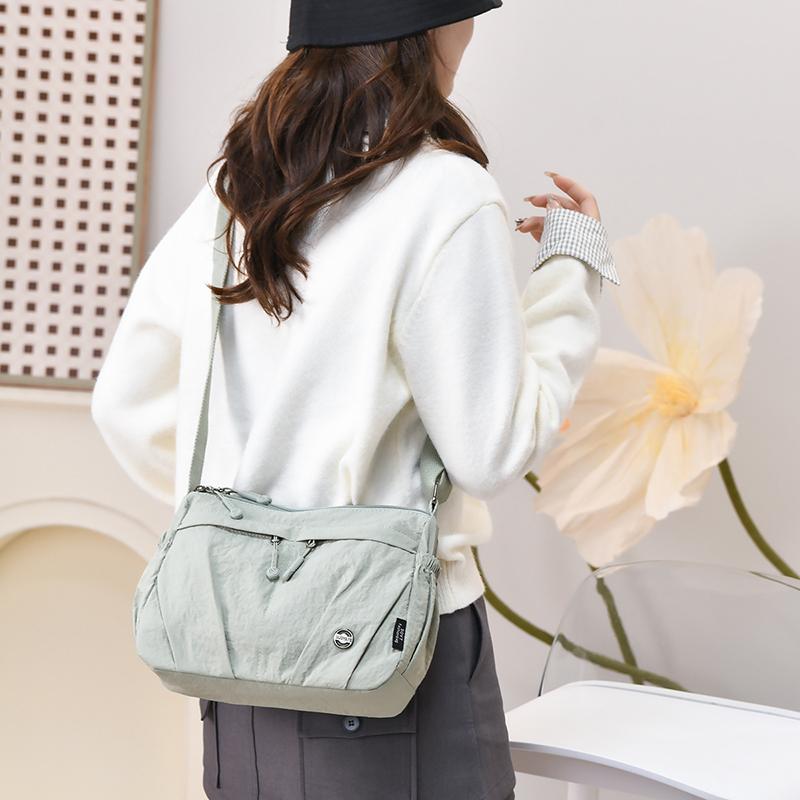 Lightweight Large Capacity Multi-Pocket Nylon Crossbody Bag