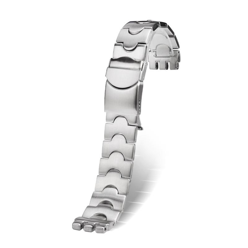 

17мм 19мм 20мм 21мм swatch YCS Часы из нержавеющей стали с мужской цепочкой для часов из тонкой стали Аксессуары Выпуклый браслет 17mm