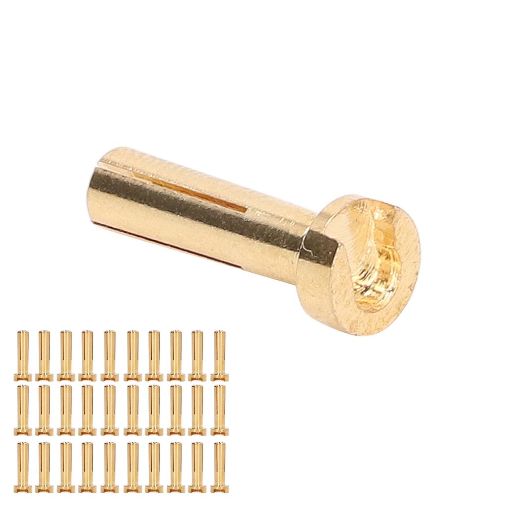 30Pcs Banana Plug Connectors Brass High Accuracy Standard RC Battery Wire Plug 4mm