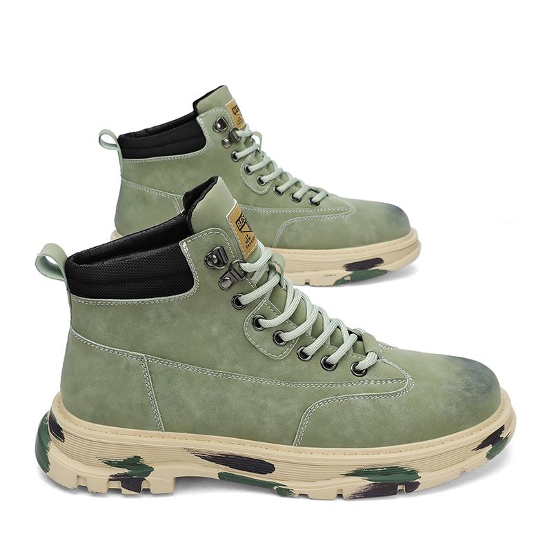 Scarpe Casual Stile Britannico da Uomo Autunno e Inverno Nuove Scarpe Fashion da Esterno Antiscivolo Impermeabili Resistenti all'Usura Stivali Alti
