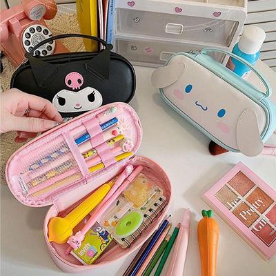 Character Colored Pencil Case Fully Expandable Zipper Pouch