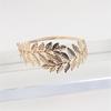 Metal Leaf Open Arm Ring Punk Personality Wide Cuff Bangles Girl Jewelry Simple Exaggerated Geometric Pulseras