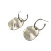 Korean-Style Pleated Round Earrings - Minimalist Blogger Fashion