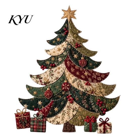 Homemade Holiday Tradition Ornament Christmas DIY Patchwork Kit, Halloween Witch Hat Sewing Xmas Hobby Material Pack Animal Fabric Craft Kit